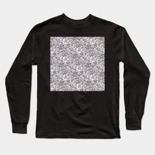 Black and White Wild Roses Long Sleeve T-Shirt